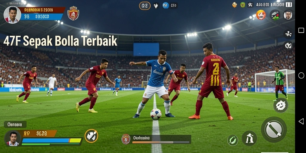 Gameplay seru dari 47F saat bertanding di lapangan sepak bola.