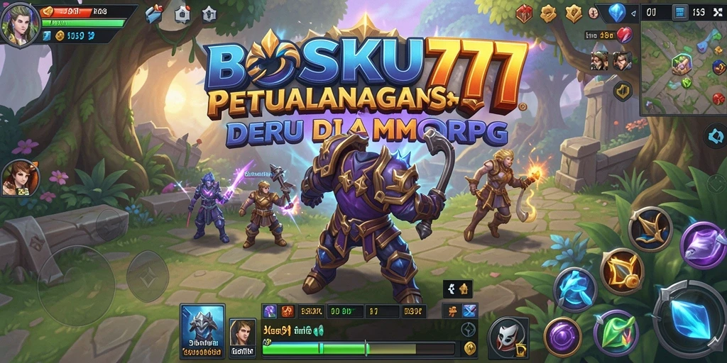 Screenshot gameplay BOSKU777 yang menampilkan aksi seru MMORPG.