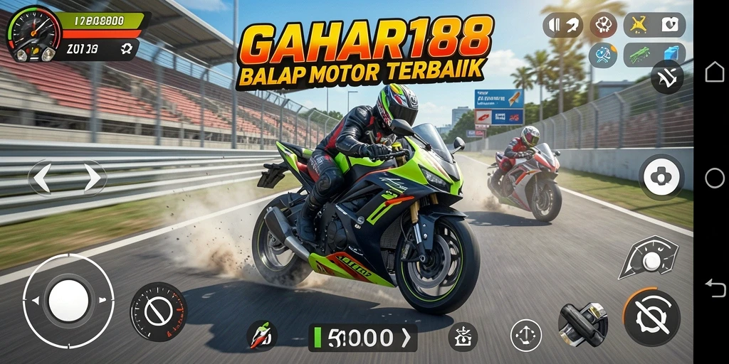 Gameplay mendebarkan dalam balapan motor GAHAR188.