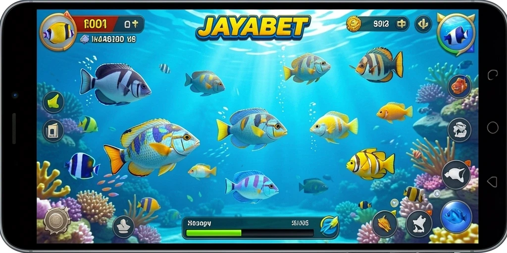 Tampilan gameplay seru dari JAYABET saat menangkap ikan.
