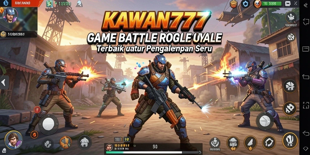 Screenshot gameplay KAWAN777 menunjukkan aksi seru Battle Royale.