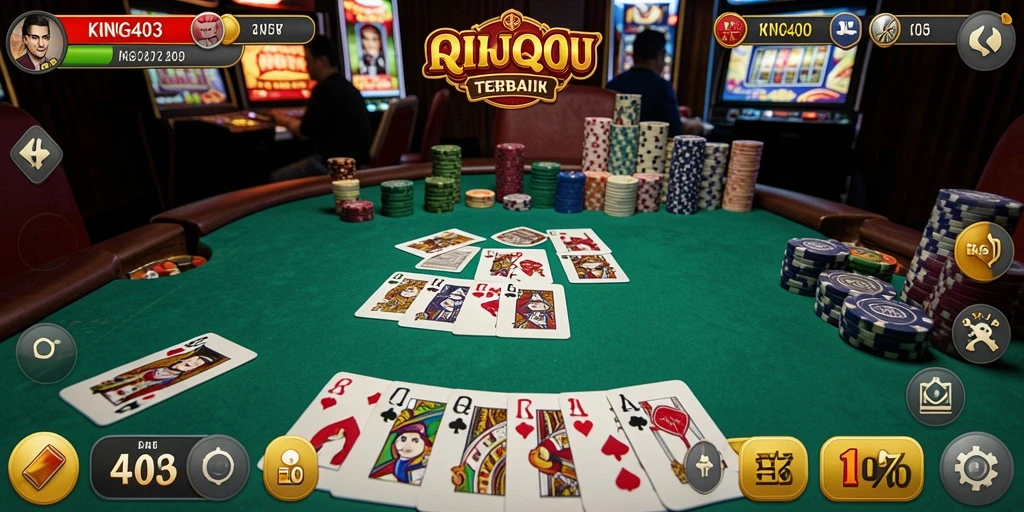 Tampilan gameplay menarik pada <strong>KING403</strong>, menunjukkan keseruan bermain QiuQiu.
