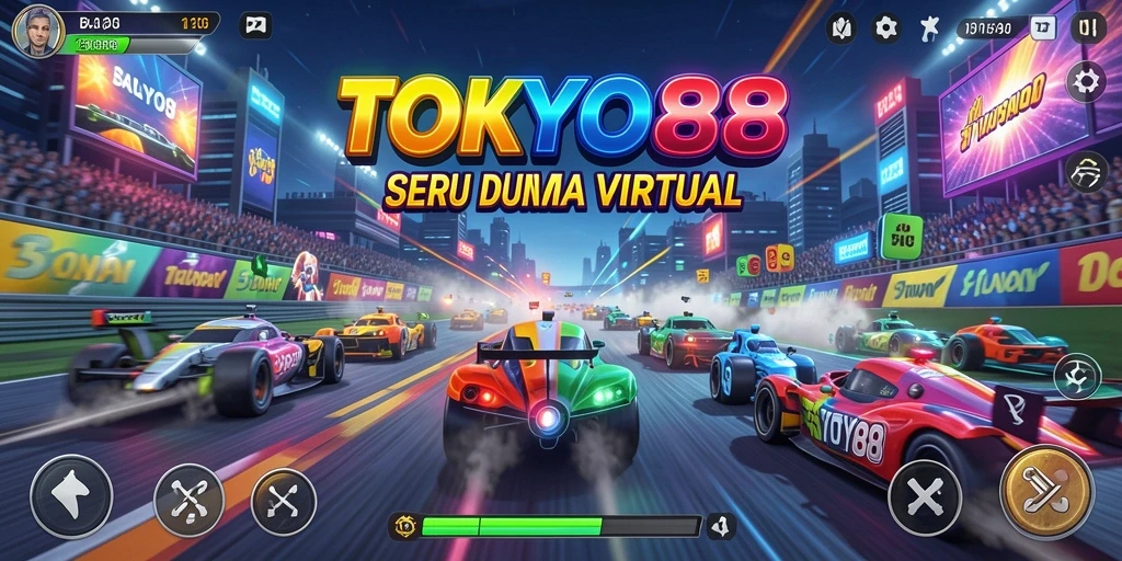Menampilkan gameplay mendebarkan dalam balapan di TOKYO88.