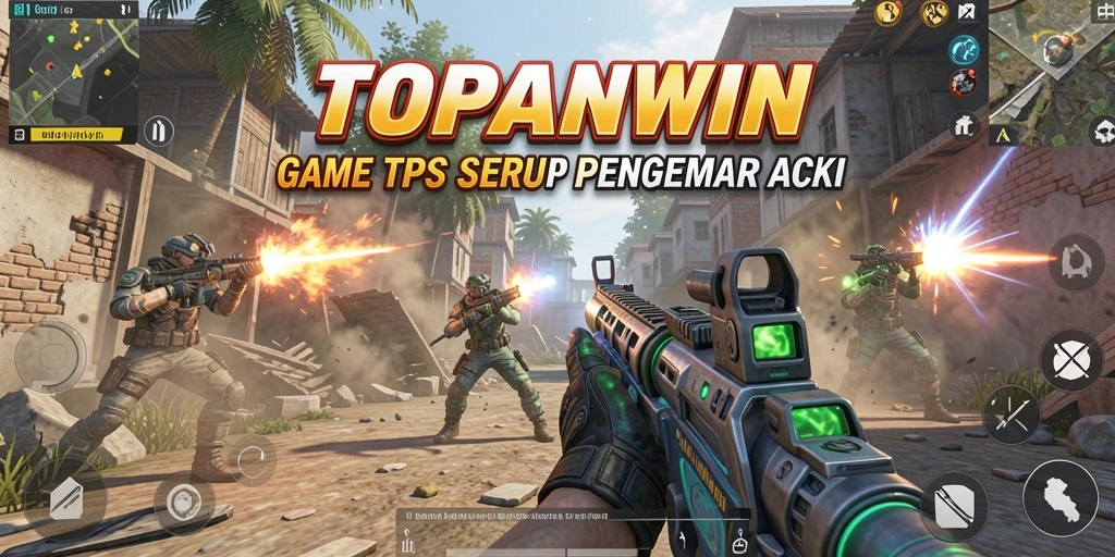 Screenshot gameplay TOPANWIN menunjukkan aksi menegangkan dalam TPS.