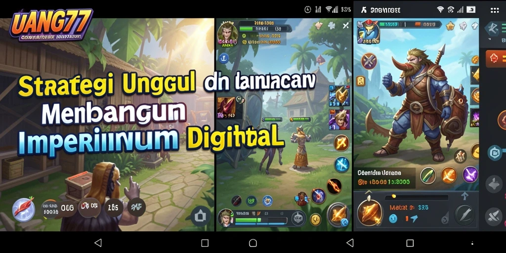 Screenshot gameplay UANG77 menampilkan pertempuran strategis yang intens.
